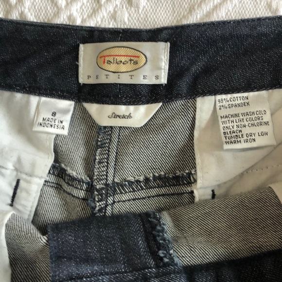 Talbots Petites Stovepipe Dark Denim Jeans Dress Pants 8P PERFECT - Picture 5 of 6